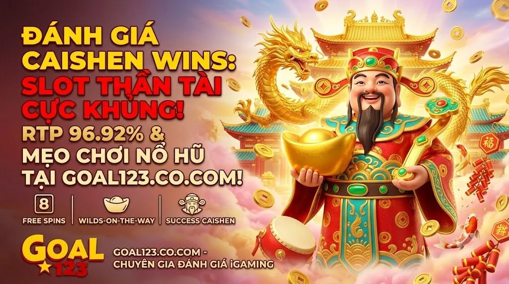 Đánh giá chi tiết game slot Caishen Wins (PG Soft) với RTP 96.92% và mẹo nổ hũ Thần Tài tại nhà cái Goal123